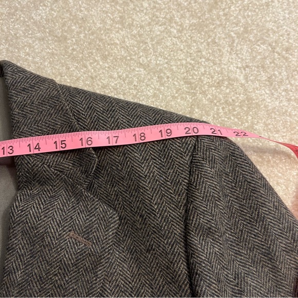 Woolrich Blazer Sport Coat Mens 44L Brown 2 Button Pure Wool Herringbone - Picture 11 of 12